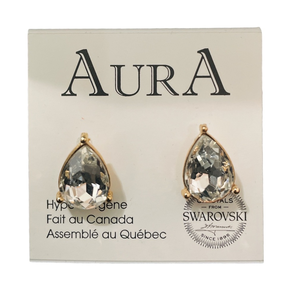 NWT Gold hypoallergenic teardrop earrings